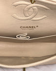 CHANEL Beige Caviar Medium Double Flap w/GHW