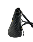 CHANEL Black Chevron Lambskin Leather Spirit Backpack