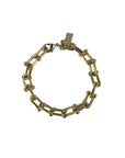 RAINA DABAGH Gold Plated Silver Interlocking Chain w/Balls Jackson Bracelet